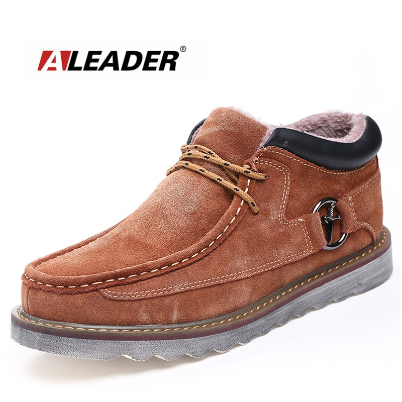 ALEADER 2017 Leather Snow Boots