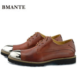 Real leather Chaussure with metal tips shoe