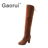 Winter Woman  thigh high boots