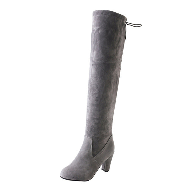 Winter Woman  thigh high boots