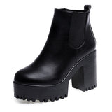 Women Boots Square Heel Shoes