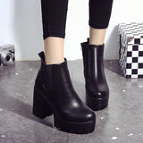 Women Boots Square Heel Shoes