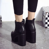Women Boots Square Heel Shoes
