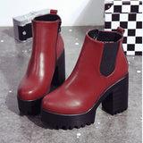 Women Boots Square Heel Shoes