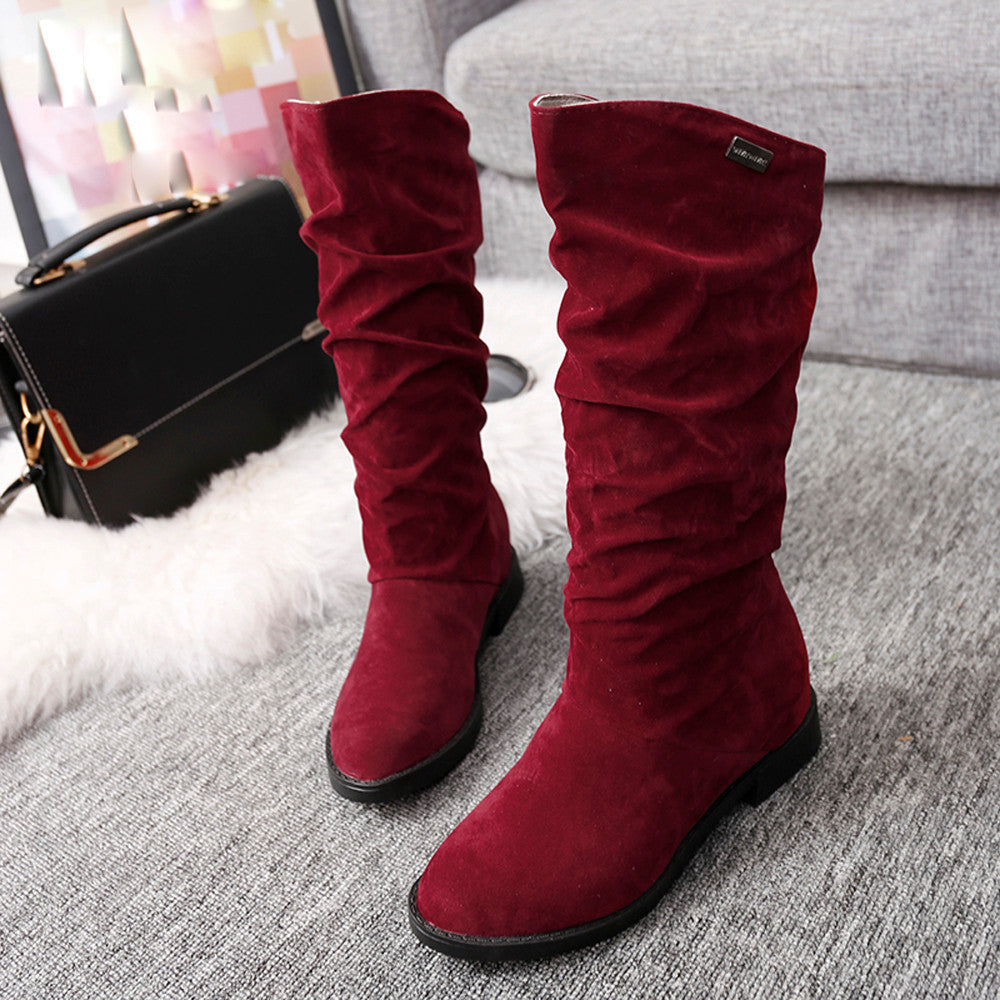 Women Sweet Stylish Flat Flock Shoes