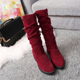 Women Sweet Stylish Flat Flock Shoes