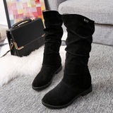 Women Sweet Stylish Flat Flock Shoes