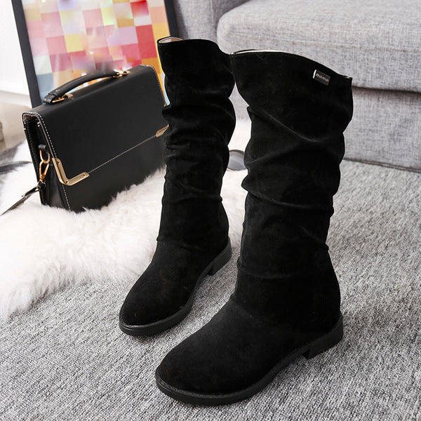 Women Sweet Stylish Flat Flock Shoes