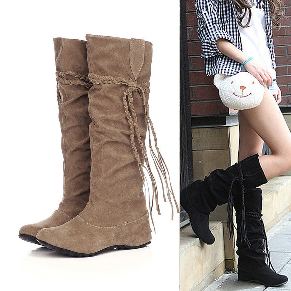 Thigh High Tessals Motorcycle Shoes