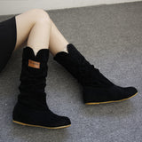 Woman knee High Boots Flat Heel