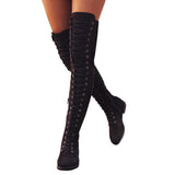 Women Cross-tied  High Boots