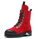 Genuine leather women martin boots