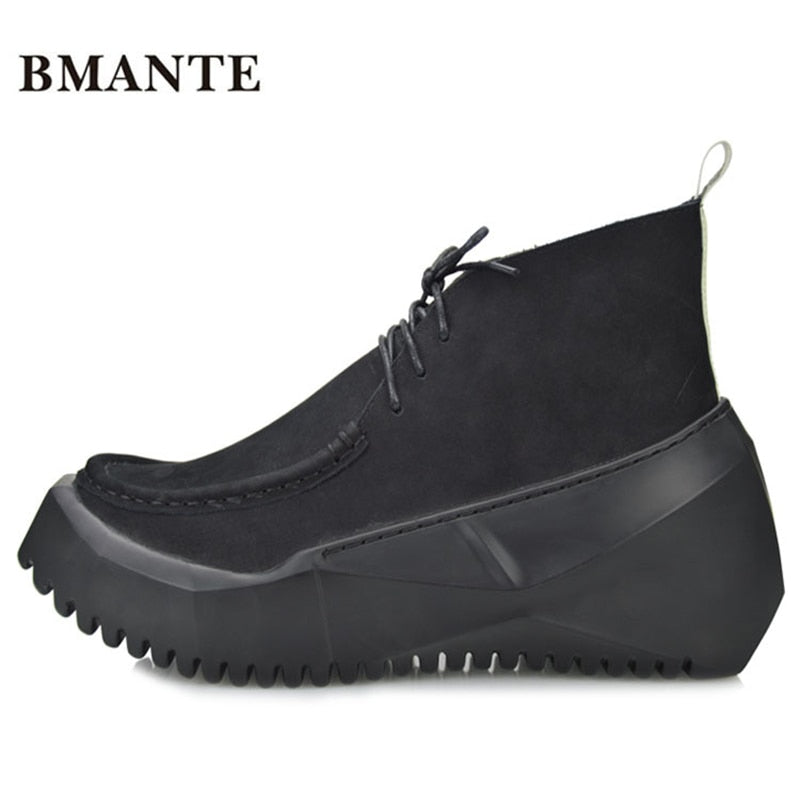 Real leather chukka boots tide loafers