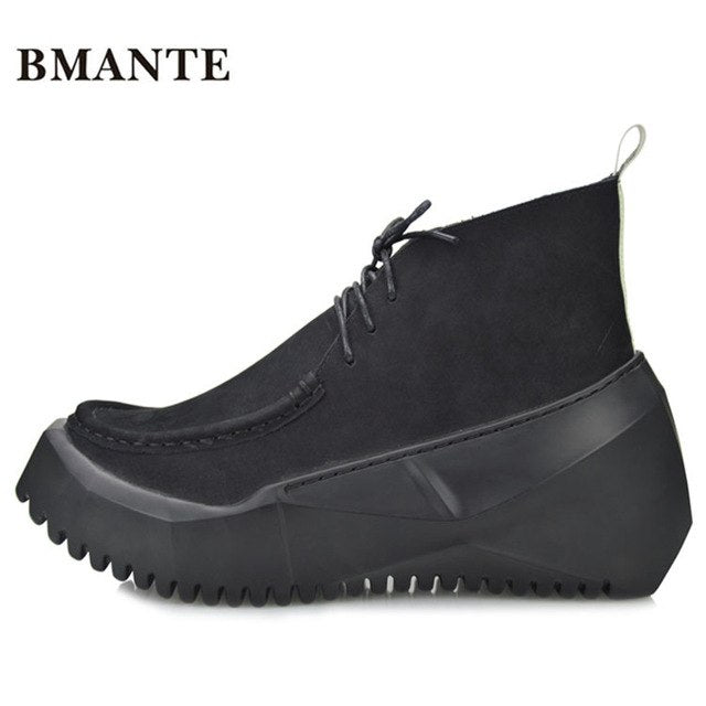 Real leather chukka boots tide loafers