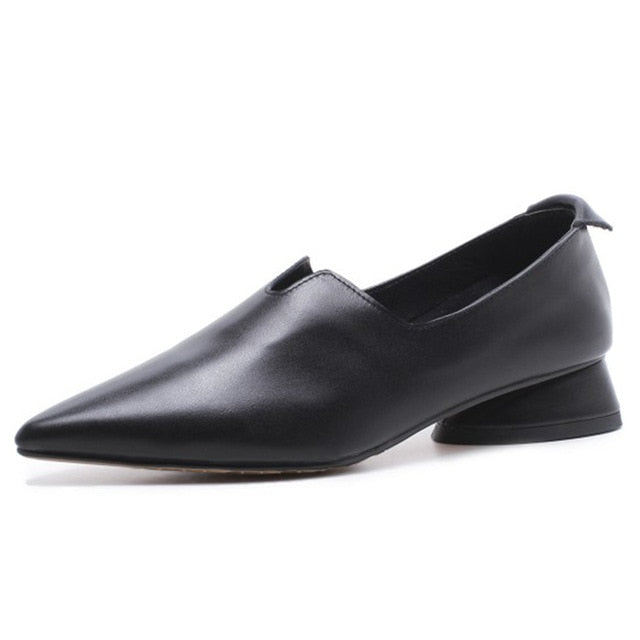 Toe Shallow Flats Derby Shoes