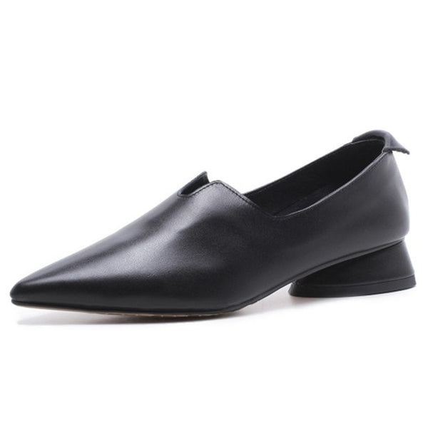 Toe Shallow Flats Derby Shoes