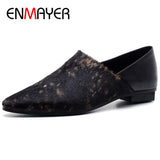 ENMAYER Horsehair Material Shoes