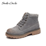 Smile Circle Autumn Winter Basic Ankle boots