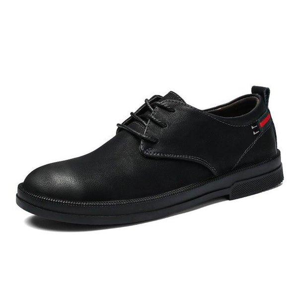 YIXI Fashion Round Toe Soft Leather Derby shoes