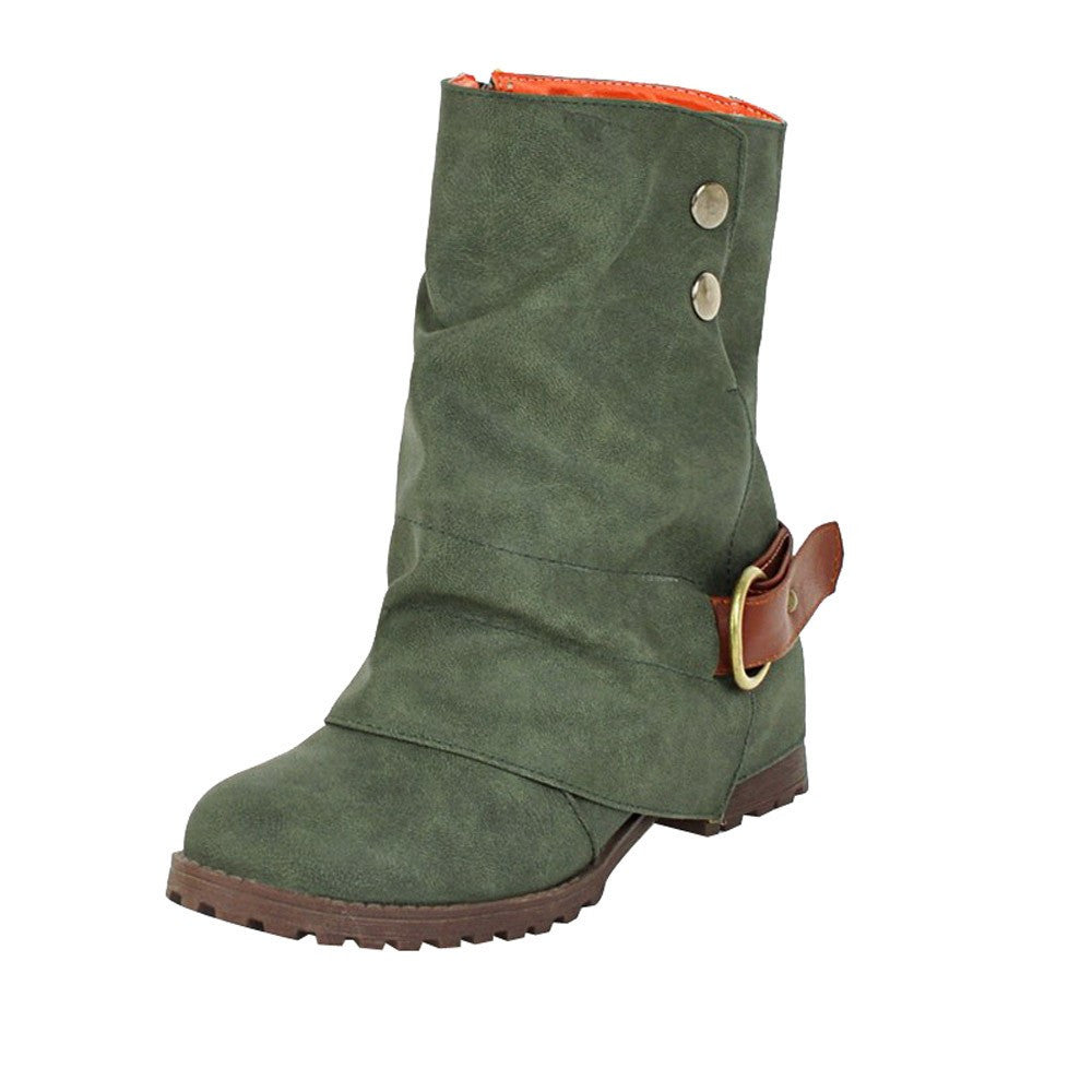 Fashion Warm Short Leather Boots