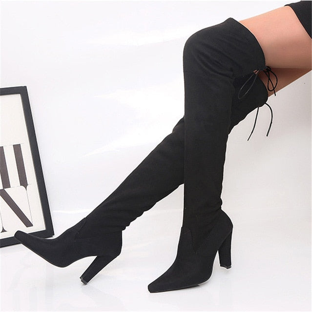Thigh High Shoes Woman Big Size