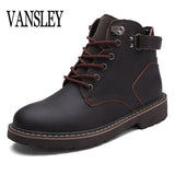 2018 Men Leather Punk Boots