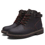 2018 Men Leather Punk Boots
