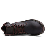 2018 Men Leather Punk Boots