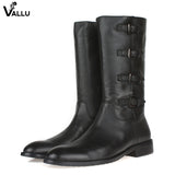 Genuine Leather Men Heel Shoes