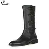 Genuine Leather Men Heel Shoes