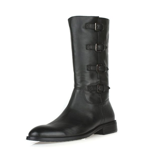Genuine Leather Men Heel Shoes