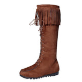 Lace Up Women Knee Long Boots