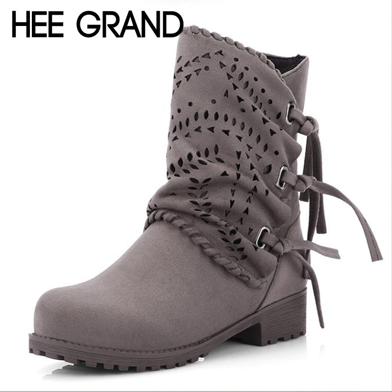 Nubuck Buckle Strap Ankle Western Boots