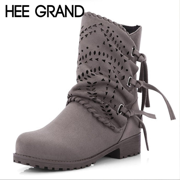 Nubuck Buckle Strap Ankle Western Boots