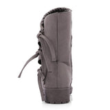 Nubuck Buckle Strap Ankle Western Boots