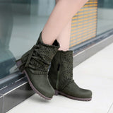 Nubuck Buckle Strap Ankle Western Boots