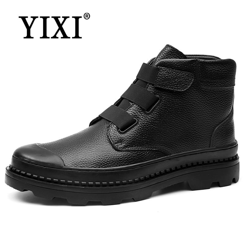 YIXI Big Size 38-46 Oxfords Leather Men Shoes