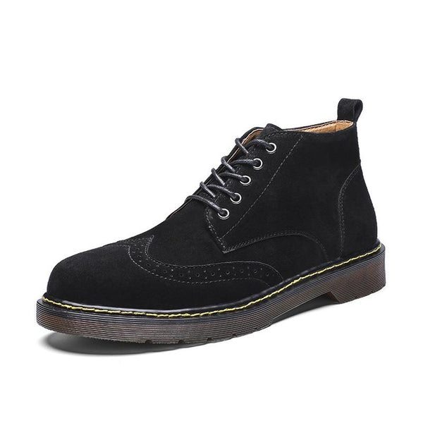 YIXI Brand Cowhide Leather Men