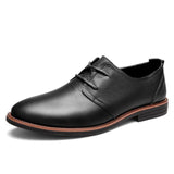 YIXI Shoes Men Genuine Leather Shoes