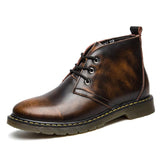 YIXI Genuine leather men ankle boots