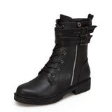 WETKISS Women Army Ankle Boots