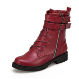 WETKISS Women Army Ankle Boots