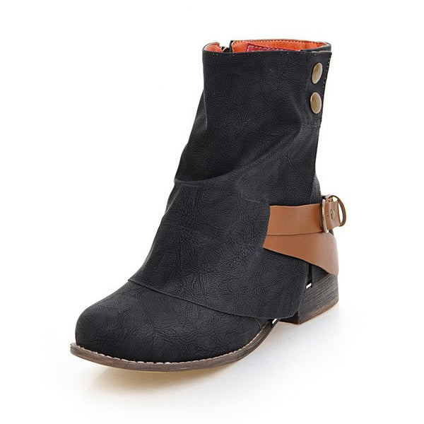 JK New Thick Heels Jackboots