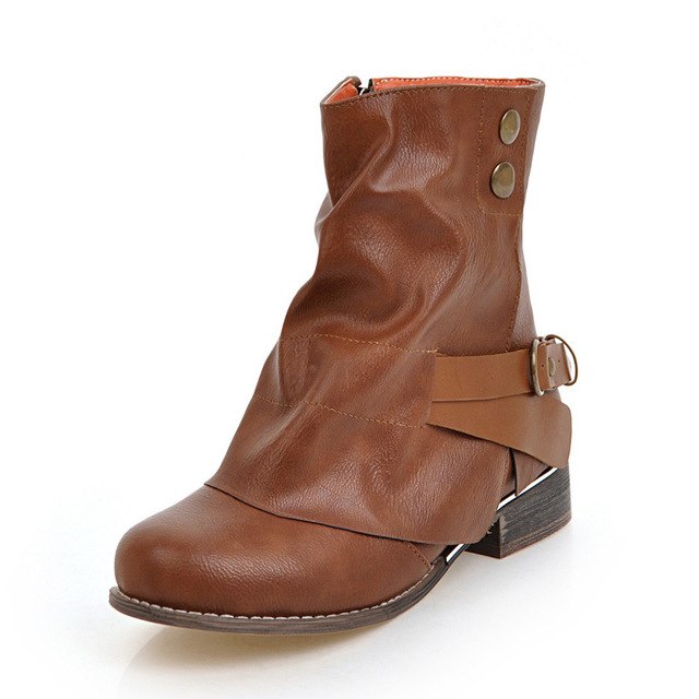 JK New Thick Heels Jackboots